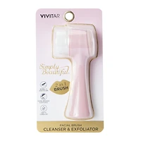 simply beautiful® 2-in-1 facial brush cleanser & exfoliator