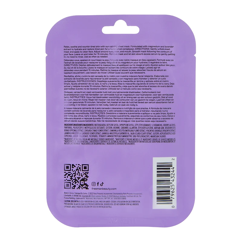 freeman® calming sheet mask