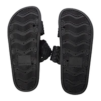 ladies black braided sandals