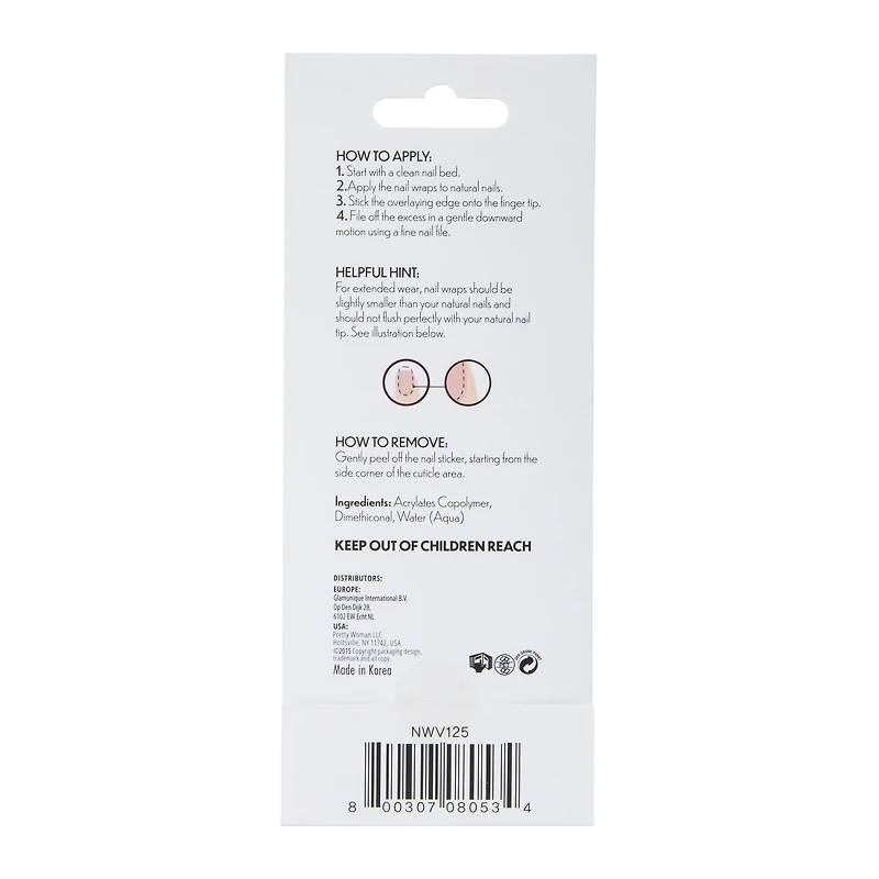 pretty woman nail wraps 24-count