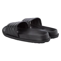 ladies black slide sandals