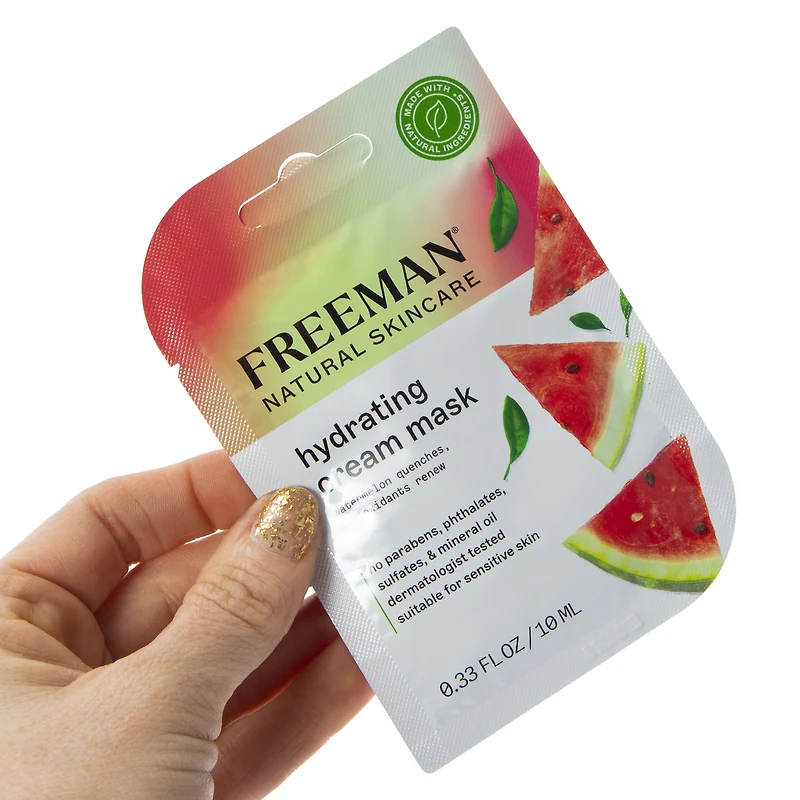 freeman® watermelon hydrating cream mask 0.33 fl.oz
