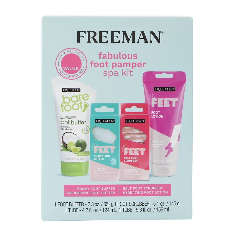 freeman® fabulous foot pamper spa kit - 4-count