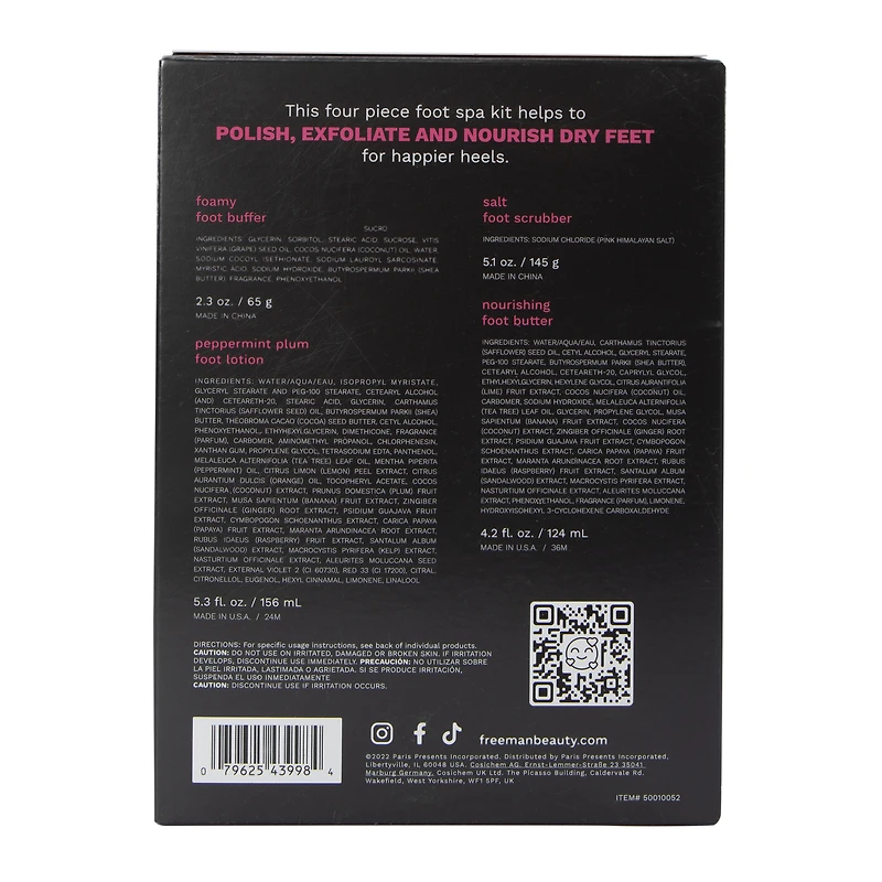 freeman® fabulous foot pamper spa kit - 4-count