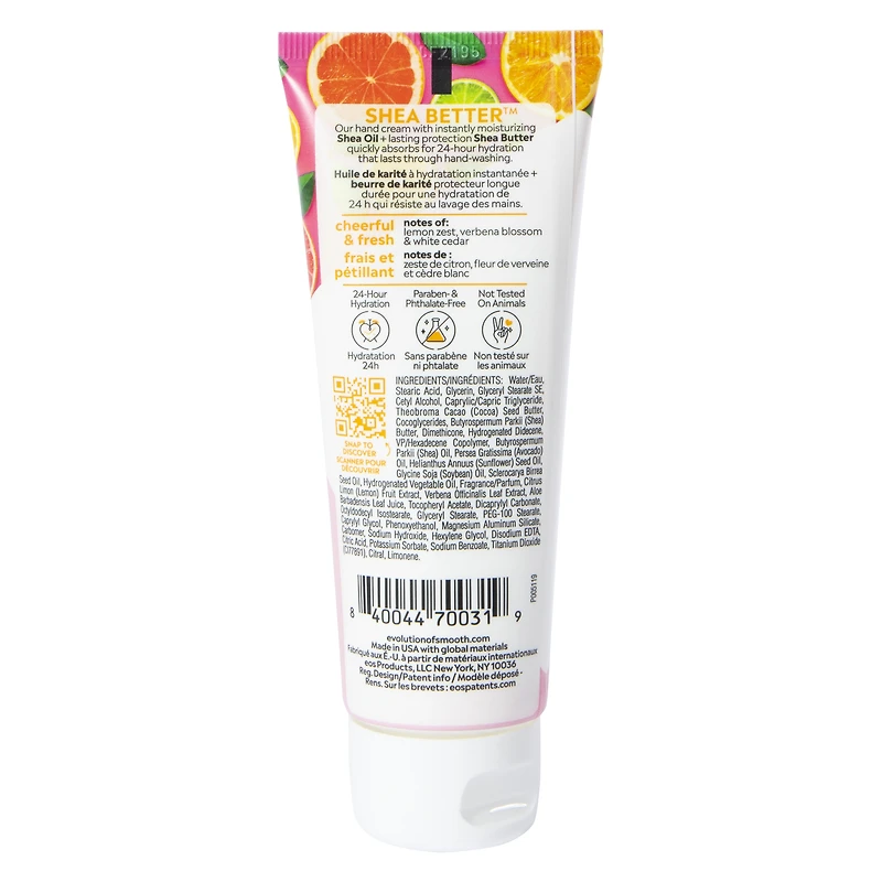 eos® shea better™ pink citrus hand cream 2.5 fl.oz