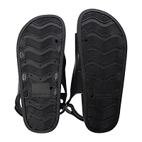 Ladies Black Patent Double Buckle Sandals