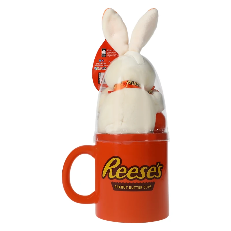 reese's® mug with candy & plush bunny 4-count