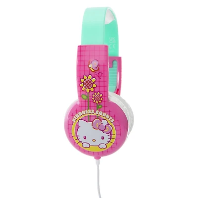 hello kitty® kid-safe wired headphones with mic