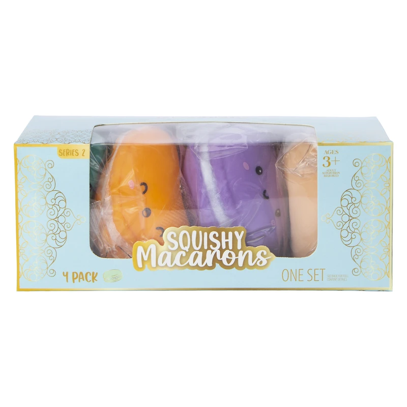 squishy macarons sensory toy series 2 4-pack