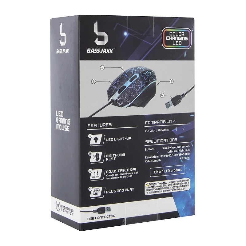 wired LED gaming mouse