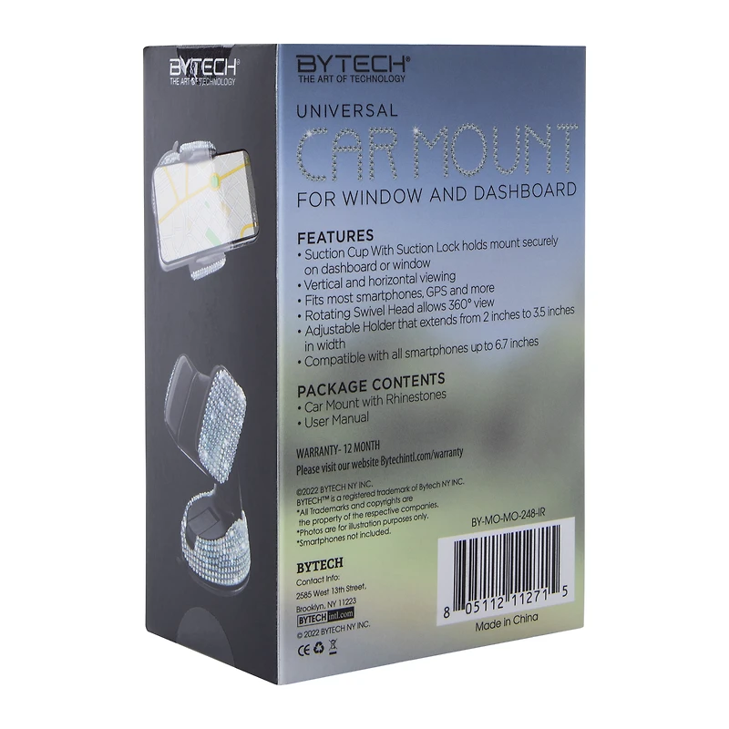 bling phone car mount with suction holder