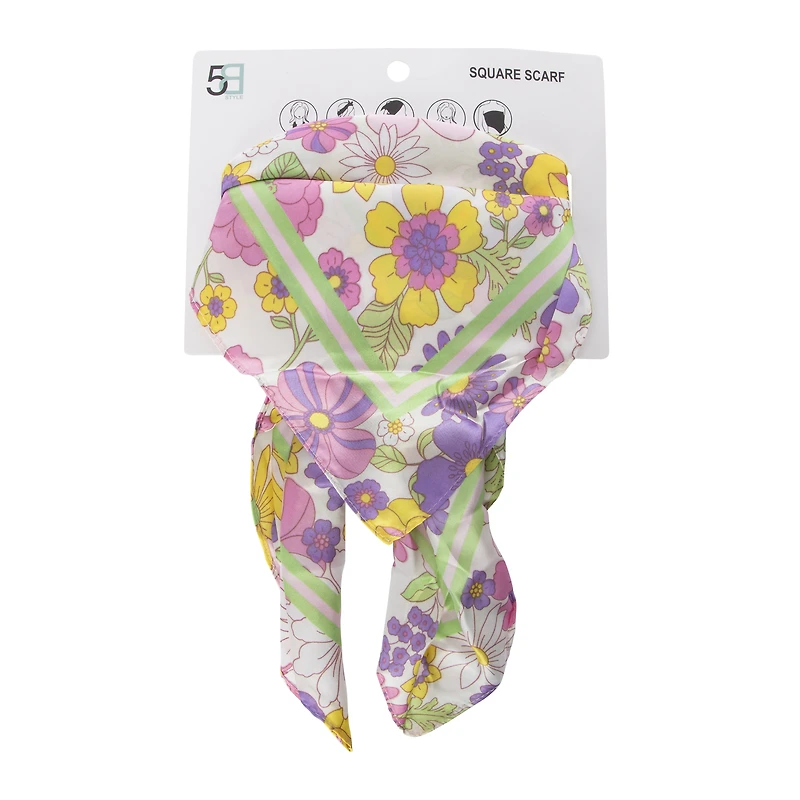 printed square scarf 27.5in