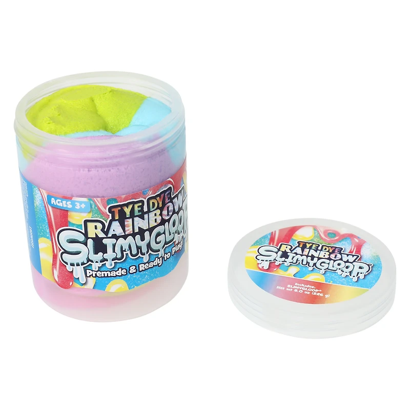 tie dye rainbow slimygloop® slime 8oz