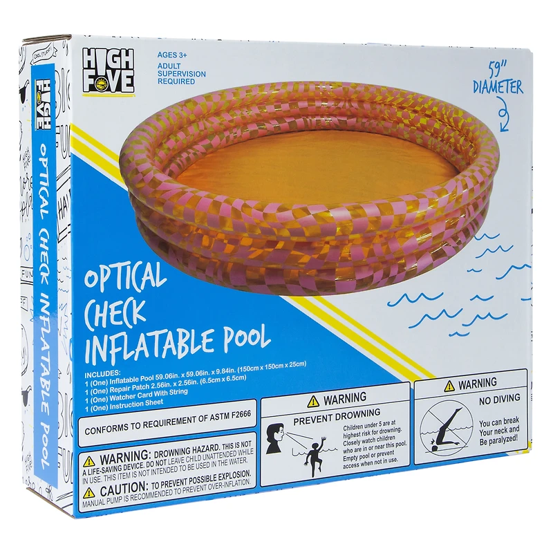 printed inflatable pool 59in x 10.6in