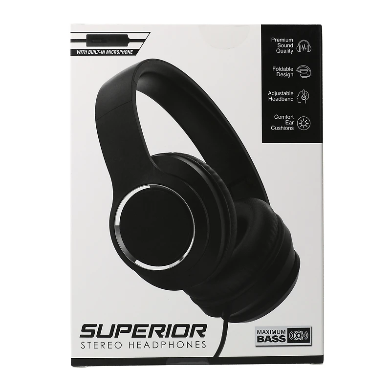 Superior Stereo Headphones With Mic