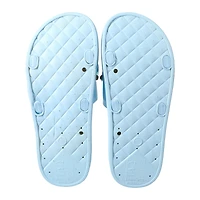 ladies purple chain slide sandals