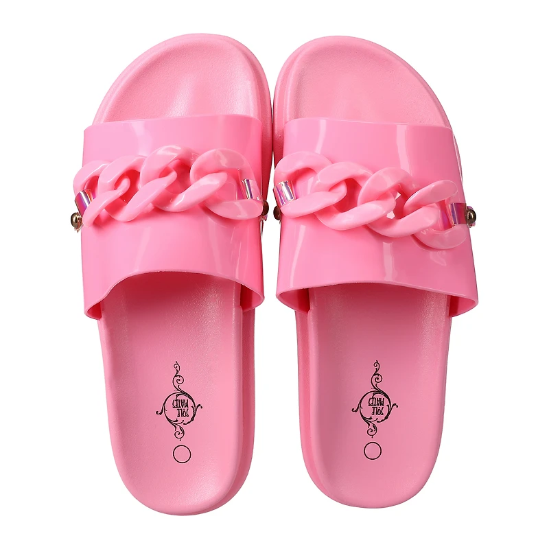 Ladies Chain Slide Sandals