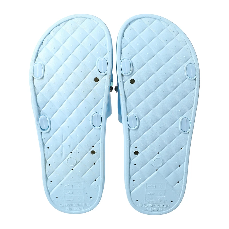 ladies purple chain slide sandals