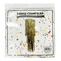 3-tier fringe tinsel chandelier 46in