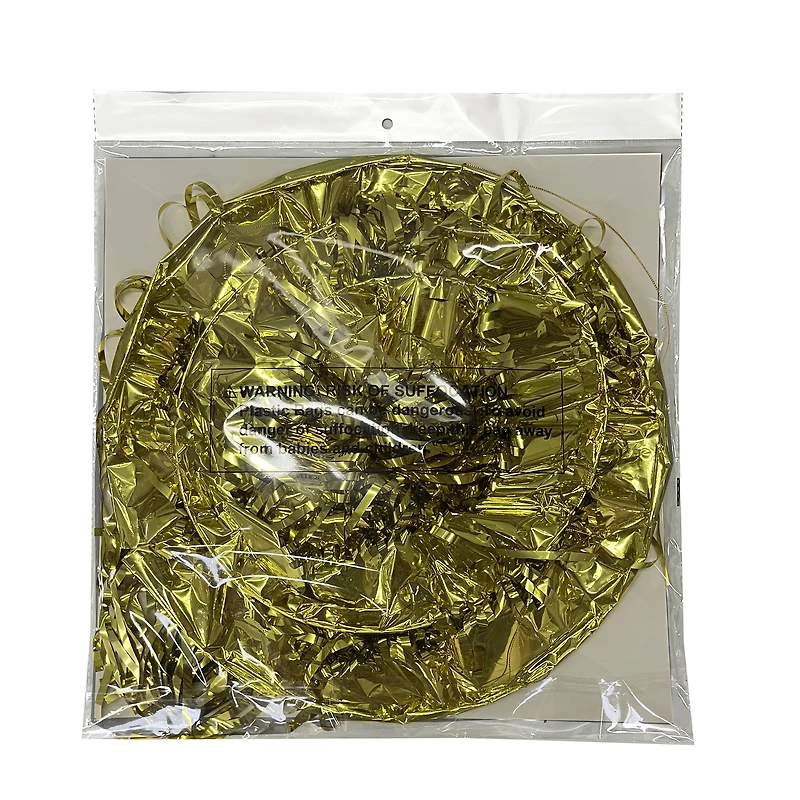 3-tier fringe tinsel chandelier 46in