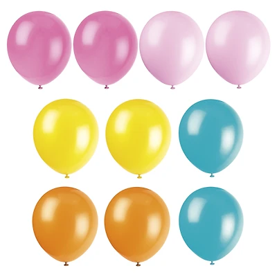 10-Count Party Balloons 12in - Bright