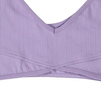 Lavender V-Neck Panel Bralette