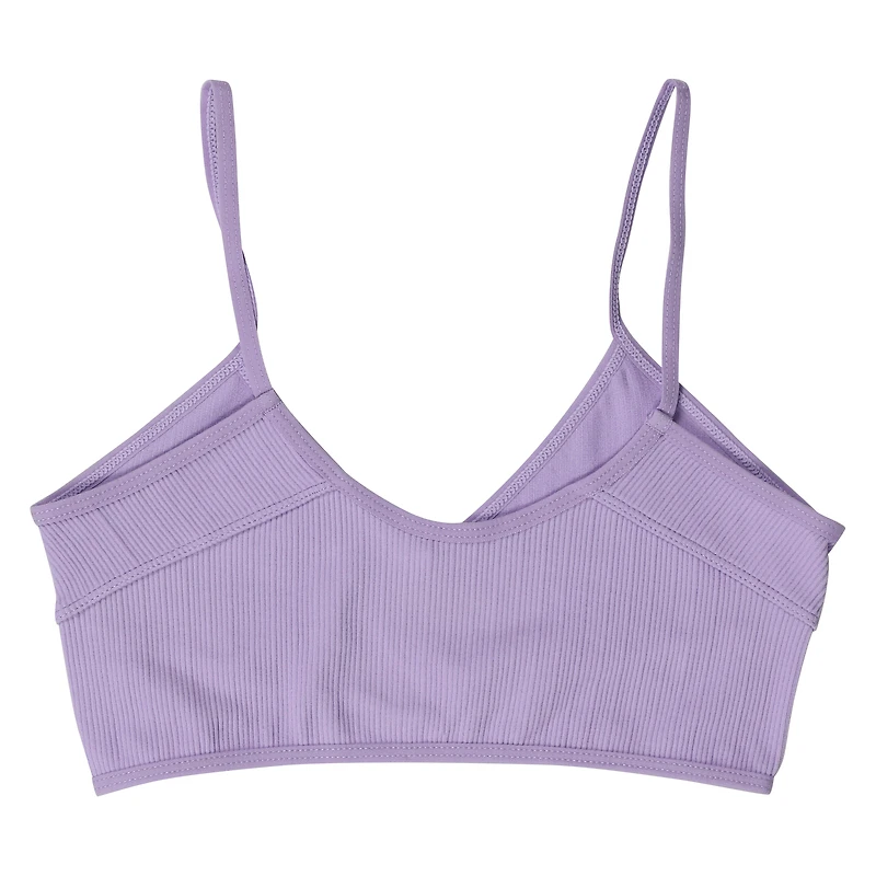 Lavender V-Neck Panel Bralette
