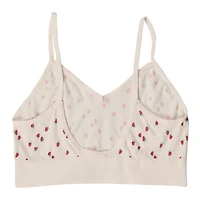 juniors strawberry print v-neck bralette
