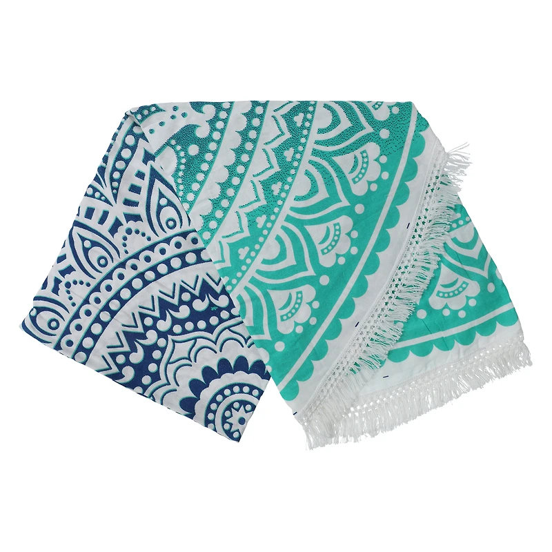 round fringe festival blanket 57in