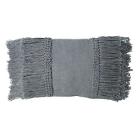 decorative fringe pillow 12in x 20in