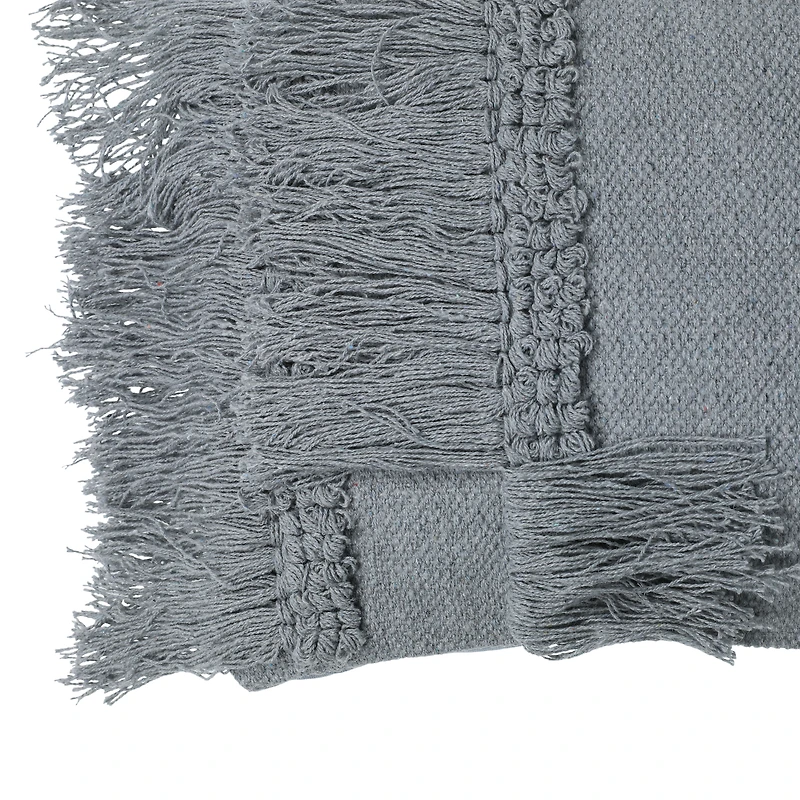 decorative fringe pillow 12in x 20in