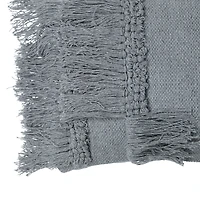 decorative fringe pillow 12in x 20in