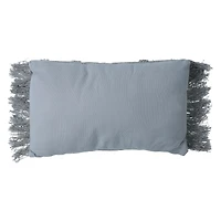 decorative fringe pillow 12in x 20in