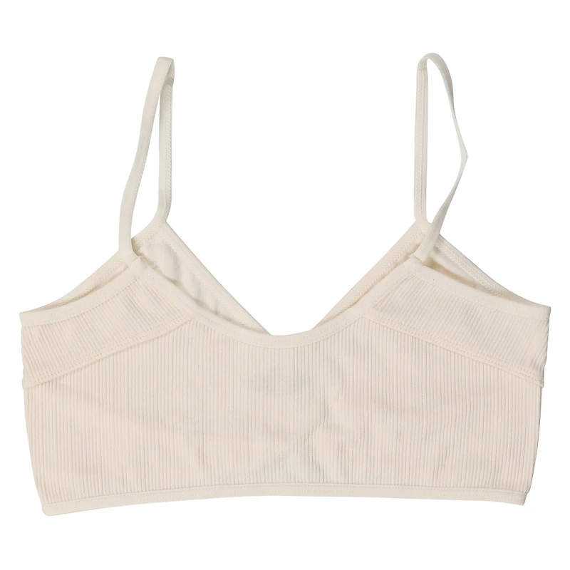 juniors cream v-neck bralette