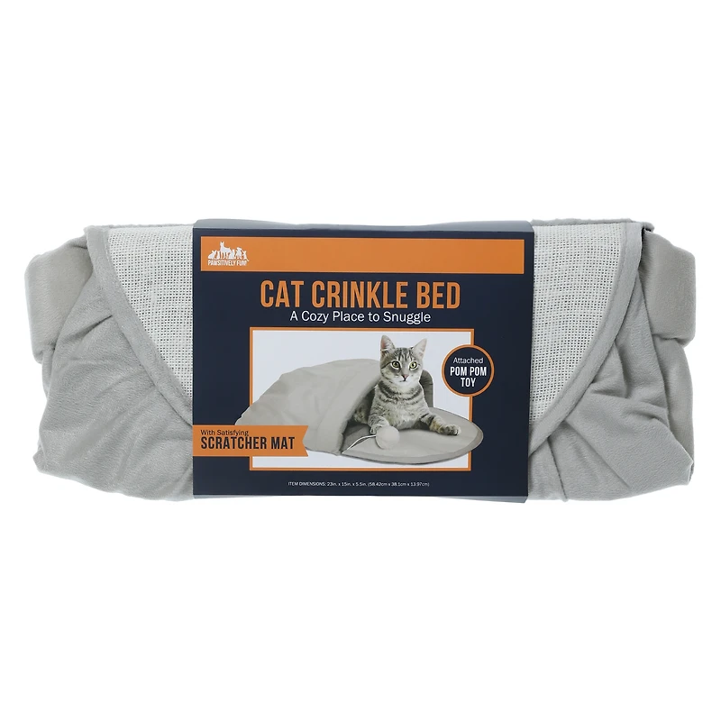 crinkle cat cave bed 23in