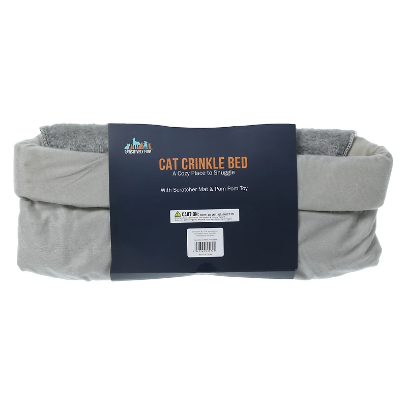 crinkle cat cave bed 23in
