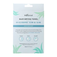 therawell® twirly hair drying towel - hyaluronic acid & aloe