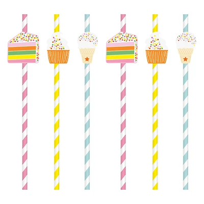 straws with fun cutouts 6-count