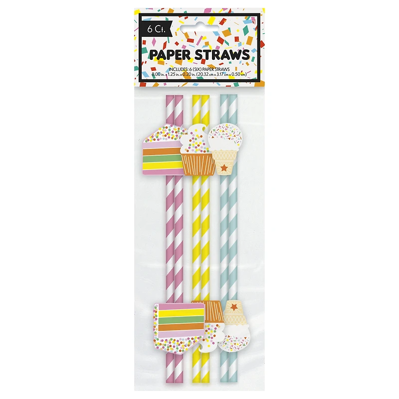 straws with fun cutouts 6-count