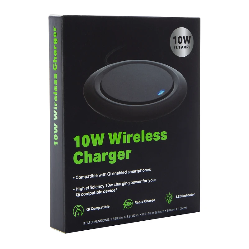 compact 10-watt wireless charger