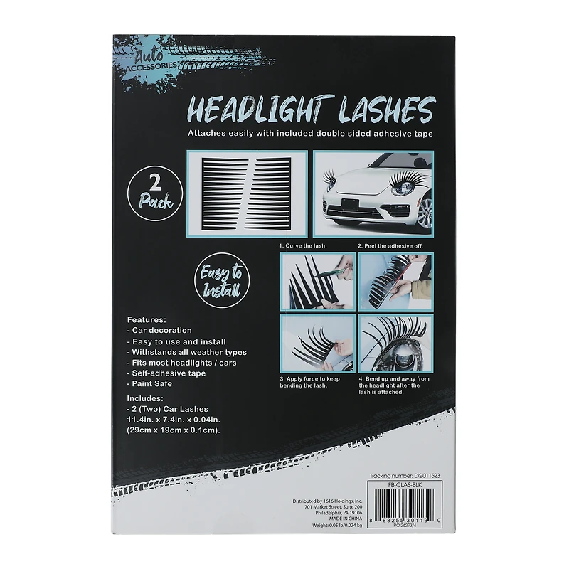 car headlight eyelashes 2-pack