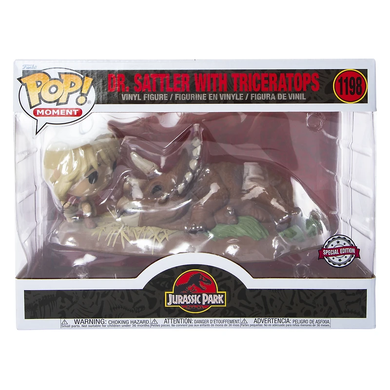 Funko Pop! Jurassic Park™ Dr. Sattler with Triceratops vinyl figure
