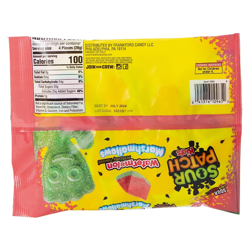 sour patch kids® watermelon marshmallows 7oz