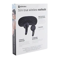 slim true wireless bluetooth® earbuds with case & mic