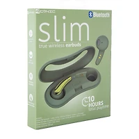 Slim True Wireless Bluetooth® Earbuds With Case & Mic