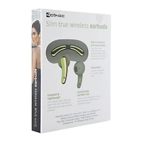 Slim True Wireless Bluetooth® Earbuds With Case & Mic
