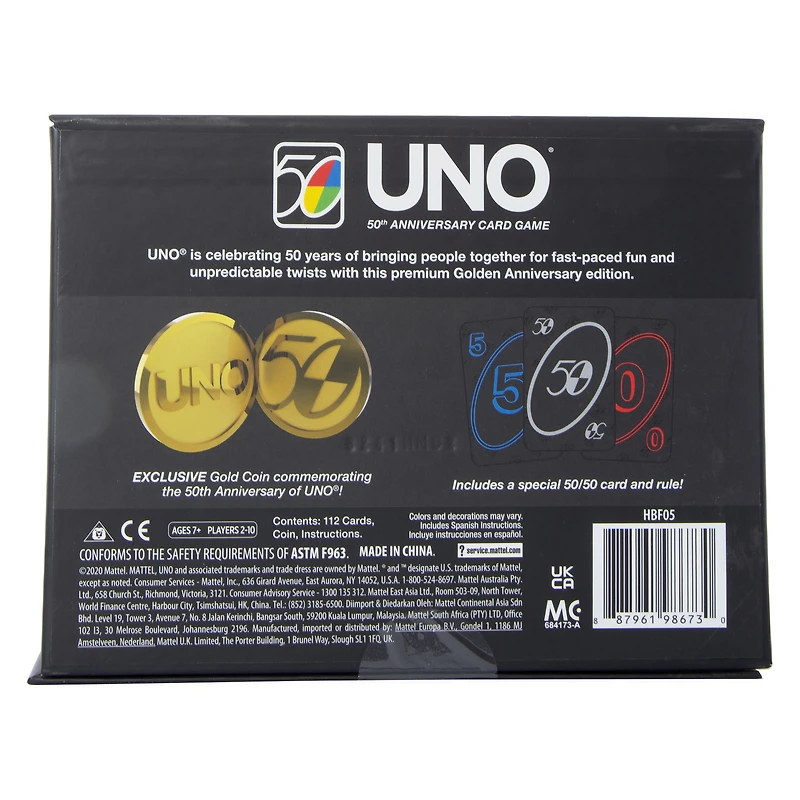uno® 50th anniversary card game