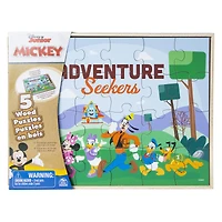 Disney Junior Mickey 5 wood puzzles & box set