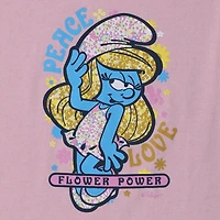 smurfette® 'flower power' graphic tee