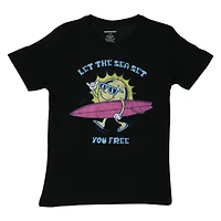 'let the sea set you free' graphic tee